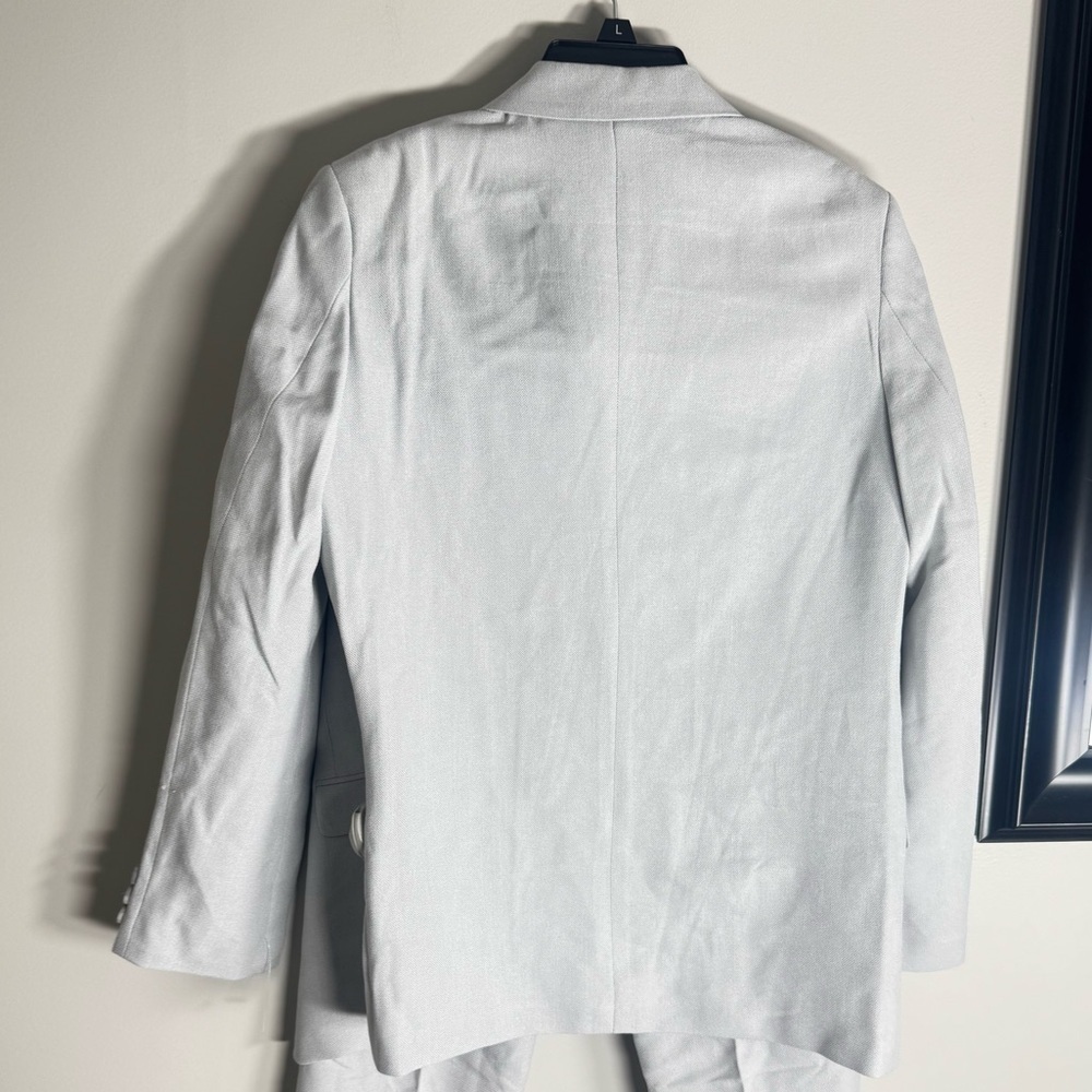 Nautica Big Boys Pindot 2 Piece Suit Set Light Grey, boy suit top and bottom 16 - Picture 12 of 12